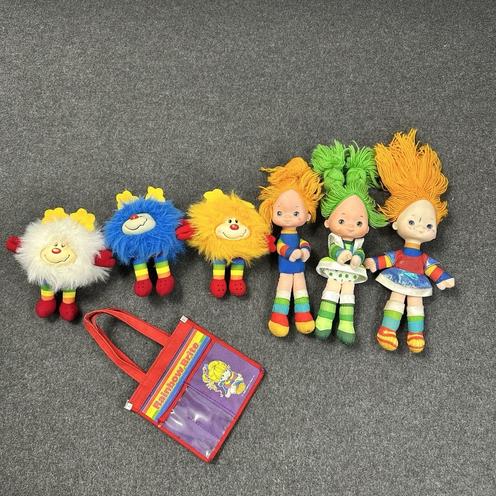 Vintage Rainbow Brite Doll Plush Lot Hallmark 1983 Sprite Bundle
